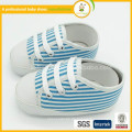 Baby Schuhe Großhandel schöne Marine Akademie Stil harte Sohle Stoff Baby Schuhe